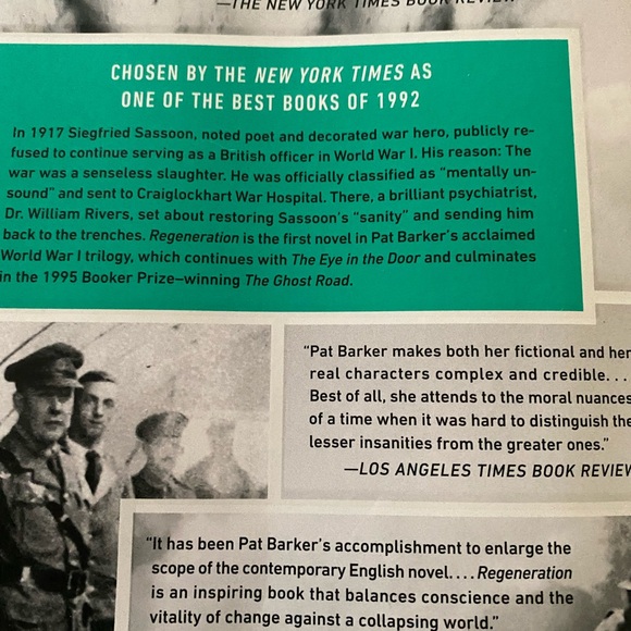 Regeneration by Pat Barker new paperback - Picture 2 of 2